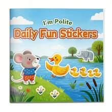 Libro de actividades con pegatinas divertidas diarias, juego de pegatinas de escenas lindas con personajes y objetos para mezclar y combinar, juegos de completar imágenes y emparejar para potenciar la creatividad, la concentración y la observación, perfecto para jugar en casa, tiempo de viaje y actividades en el aula - Cuaderno de aprendizaje con pegatinas temáticas - Ver 12