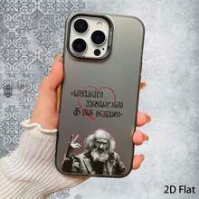Funda para teléfono - Impresión 2D plana, 1 pieza, diseño moderno y a la moda con patrón de corazón y gesto de personaje de la cultura georgiana, funda de teléfono IMD de color plateado, adecuada para iPhone 17 Air/17 Pro MAX y todas las series, resistente a caídas y a la suciedad, regalo para amigos, familiares, fans y festivales. - Color mixto 1 - Ver 4