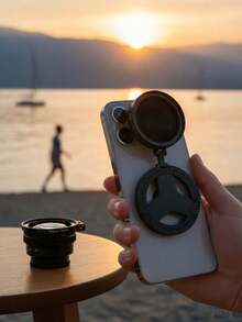 Kit de filtro de lente polarizado magnético de 52 mm, filtro polarizador circular multicapa ultra delgado, protector de lente para fotografía con smartphone - A - Ver 2