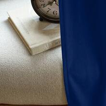 Plain Velvet Curtain With 8 Buttons (1 Piece), Soft And High Quality Fabric, Enhances The Style Of Your Home, Perfect To Complement Any Modern Decor Style. - 藏青 - 查看 7