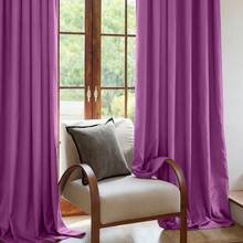 Plain Velvet Curtain With 8 Buttons (1 Piece), Soft And High Quality Fabric, Enhances The Style Of Your Home, Perfect To Complement Any Modern Decor Style. - Hot Pink - View 6