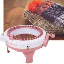 Máquina de Tejer Inteligente Con 48 Agujas, Telar Redondo de Hilar, Contador de Filas, Tabla Giratoria de Doble Telar y Juego Completo, de tejer tabla giratoria de doble punto kit para calcetines, sombreros, calabazas - A - Ver 9