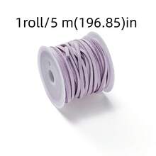 Gulungan Tali Beludru Suede 5 Meter, Benang Flocking Kulit Sintetis, Tali Pembuatan Perhiasan DIY untuk Gelang Anyaman, Kalung, Gantungan Kunci - 5 m - View 25
