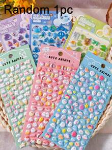 3D Jelly Color Japanese Style Stickers, Cartoon Stickers, Suitable For DIY Decoration, Scrapbooking And Planner, Cute Children Stickers - Multicolor - View 9