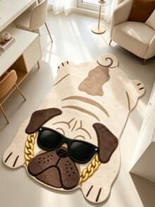 1pc Fashion Glasses Pug Shaped Doormat, Small Rug, Welcome Mat, Carpet, Floor Mat, Outdoor Doormat, Kitchen Rug, Home Decor, Front Door Mat, Bedroom Rug, Outdoor Mat, Home Decor, Area Rug, Garden Rug, Washable Carpet - Multicolor 9 - View 6