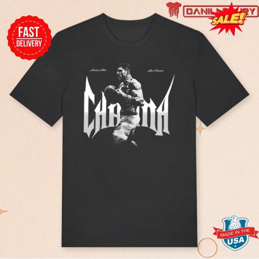 Alex Pereira Chama Boxing Merch T-Shirt Sizes S-5XL - 黑色 - 查看 1