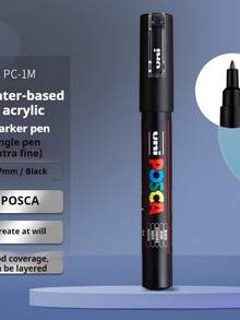 1pc UNI PC-1M 0.7mm Acrylic Fiber Tip Poster Marker, Waterproof, For Students, Office, Painting, Art, Back To School - PC-1M 0.7mm - View 15