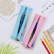 Colorful Transparent Mesh Storage Bags, Slim Portable Makeup Bags And Transparent Accessory Pouches - Perfect For Travel, School And Work - Multicolor - View 2