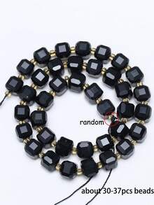 Natural Stone Colorful Faceted Square Beads, Faceted Square Loose Spaced Beads For Jewelry Making Diy Unique Bracelets, Necklaces, Earrings Crafts - Multicolor - View 30