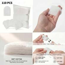 Removable Makeup Remover Pad Pads, Makeup Removal Supplies, Wiping Tools - White - View 3