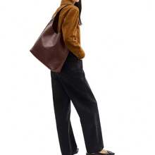 Coach Brooklyn Series Solid Color Ladies Shoulder Bag CU044B4MPL - 楓樹棕CU044B4MPL - 查看 2