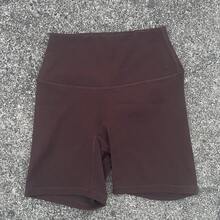 Solid Color Women's Fitness Sports High Waist Yoga Short Leg Cycling Full Body Workout Jog Squat Proof Inner Pocket - 墨綠色 - 查看 1