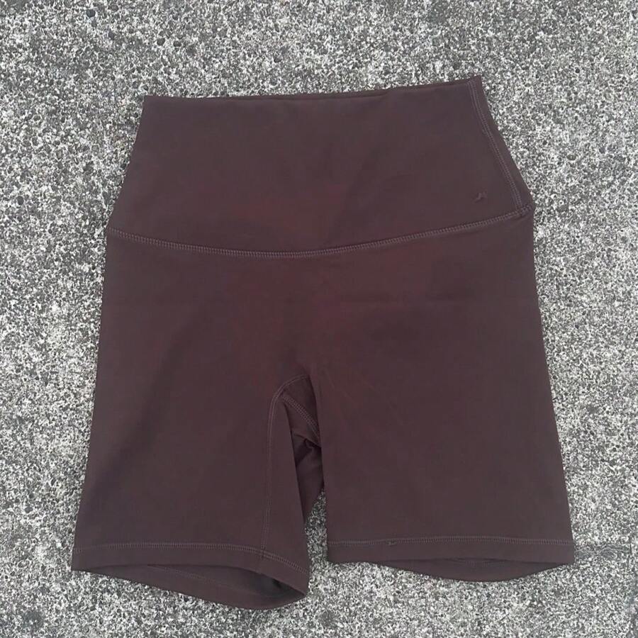 Solid Color Women's Fitness Sports High Waist Yoga Short Leg Cycling Full Body Workout Jog Squat Proof Inner Pocket - 墨綠色 - 查看 1