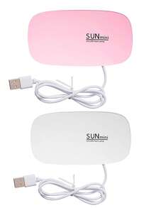6pcs White Mini Mouse Nail Lamp, UV/LED Portable Nail Dryer With Micro USB Cable, Home Gel Nail Drying Light - Multicolor - View 10