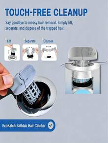 Are You Still Bothered By The Problem Of Hair Getting Stuck In The Drain During Bathing And Making It Difficult To Clean? Are You Still Worried About Having To Pick Up The Hair One By One? Try This Instead. After Taking A Bath, Just Take It Out And R - Clean Hair Filter - View 7