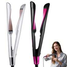 Hatteker 1件 2合1 女用扭轉直髮器與捲髮器 多功能美髮造型工具 夾板直髮器 - 查看 1