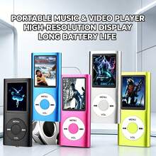 Reproductor de medios portátil MP3 MP4, sin tarjeta TF, reproduce música, video, foto y libro electrónico, incluye auriculares y cable de datos, reproductor compacto pequeño con batería de 150mAh, múltiples colores para viajes y actividades al aire libre - Ver 2