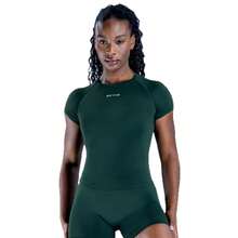 Camiseta de Yoga sin Costuras para Mujer, Manga Corta, Top de Gimnasio, Camiseta Deportiva para Correr, Ropa Deportiva Transpirable, Chaleco Deportivo - Café exprés - Ver 6