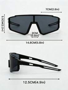 Multi-Pack New Personalized Minimalist Men's Outdoor Sports One-Piece Eyeglasses, Suitable For Cycling, Hiking, Running, Travel And More, Fashionable Sports Eyewear - White Border + Black Border - View 5