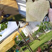 1 Stück beige Gartenschattentuch, 85% Mesh, Ösen, hergestellt aus hochdichtem Polyethylen (HDPE) atmungsaktivem Material, bietet Sichtschutz, kann als Überdachung/Sichtschutzwand verwendet werden - Beige - Übersicht 10