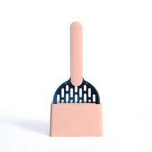 Cat Litter Scoop Plastic Cat Litter Scoop With Base Self-Cleaning Cat Litter Box Scoop Kitten Toilet Cleaning Tool Cat Supplies - Multicolor - View 6