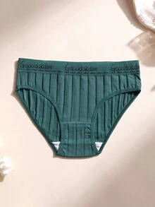 7件組女款棉質三角內褲 低腰無縫內褲 羅紋字母腰帶內衣 柔軟舒適 適合瑜珈、運動與日常穿著 - 彩色 - 查看 7