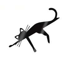 1pc Cute Funny Lying Cat Sticker, Vinyl Waterproof Sun-Resistant, Suitable For Car Body, Windows, Windshield, Bumper And Truck Decoration Accessory - Lying Flat Cat - View 12