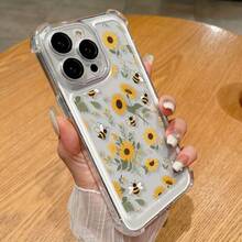 Funda para teléfono: Funda a prueba de golpes con diseño de girasol, a la moda, de TPU, color transparente, para hombres y mujeres, compatible con iPhone de las series Apple 16/15/14/13/12/11/XS/XR/X/7/8/Plus/Pro/Max, Redmi, PIXEL, , , OPPO, VIVO, , , HONOR. - Multicolor - Ver 2