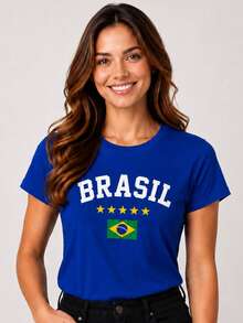 Women's Brazil T-Shirt, PV Cool Mesh - 皇家藍 2066 - 查看 8