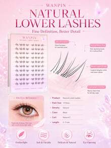 WANPIN 10-Row Soft Fine Natural Realistic Segmented Lower Eyelashes - View 4