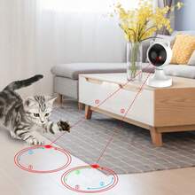 Interactive Laser Chase Cat Toy - 1200mAh USB Rechargeable, Handheld Or Desktop Placement, Auto-Switching Timer, Endless Fun - White - View 4