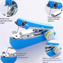 Handheld Mini Sewing Machine, Portable Quick Sewing Tool, Suitable For Clothes And Curtain Repair, For Beginners, Travel, Home, Dorm, DIY Sewing Tool - White - View 10