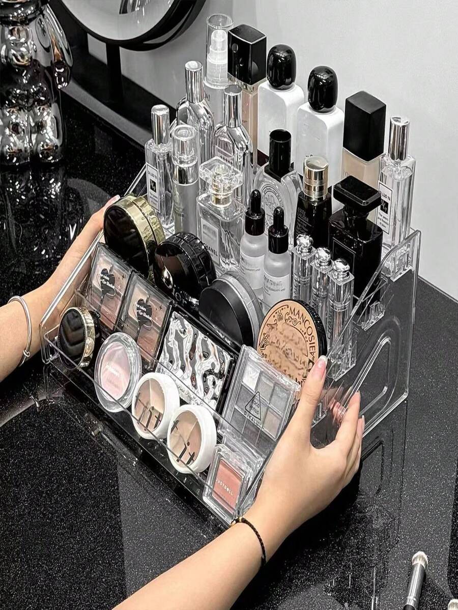 7-Tier/5-Tier/3-Tier Clear Acrylic Multi-Layer Nail Polish Display Rack, Cosmetic Sample Storage Rack, Glasses Holder, Photo Frame, Jewelry Stand, Storage Box, Suitable For Home Living Room Office Decoration, Bedroom Desktop Organization, Birthday Gift - Clear - View 1