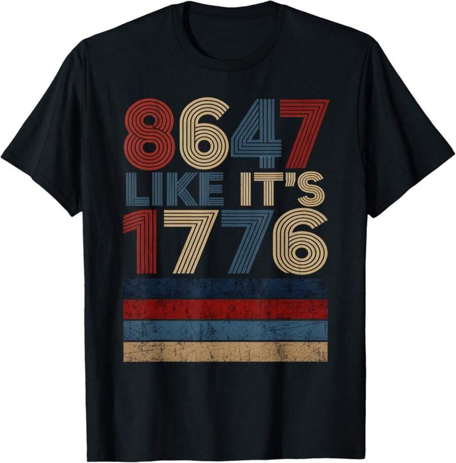 Like It3;S 1776 - Retro Vintage Gifts T-Shirt - 黑色 - 查看 1
