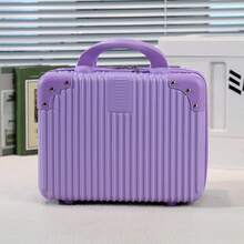 1 chiếc vali hành lý xách tay 14 inch cho nữ, hộp trang điểm thời trang nhỏ gọn, khóa số kết hợp, hộp đựng mỹ phẩm du lịch cầm tay, quà tặng hoàn hảo, nhẹ và bền - Xem 14