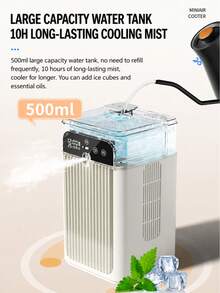 SoffinaLife Air Conditioner Fan, Cold Air Cooler, Desktop Air Conditioner Fan, Quiet, Smart, Timer, Small Fan, Summer Outdoor, Cooling, Mini Cold Air Fan, - Desk Fan - View 4