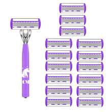 6-Layer Razor For Women & Men - Reusable, Fragrance-Free Blades For Smooth Shaving Of Body Hair, Legs, And Beard, Hair Removal, Face Razor, Shaver For Women - Multicolor - View 8