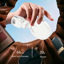 Luz de Relleno para Teléfono Clip-On Anillo LED 2.68 Pulgadas Mini Recargable Iluminación para Teléfono Celular Vlog Maquillaje Transmisión en Vivo - Luz de relleno con clip para teléfono - Ver 2