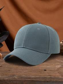 1pc Men's Black Multi-Color Solid Plain Outdoor Casual Fashion Adjustable Size Sun Protection Baseball Cap With Hook And Loop, Suitable For Sports, Daily Wear, Fishing, Team, Camping, Versatile - Multicolor - View 11