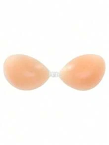 3pcs Skin-Tone Silicone Breast Petals, Front Closure Lift & Cleavage, Invisible Seamless Anti-Slip Sweat-Proof, Suitable For Backless Dress/Gown/Camisole - Multicolor - View 6