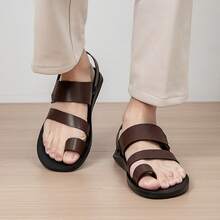 2026 Fashion Casual Toe-Loop Men's Sandals, Versatile & Stylish, Textured Design, Indoor/Outdoor Dual-Use, Practical & Durable - Brown - View 9