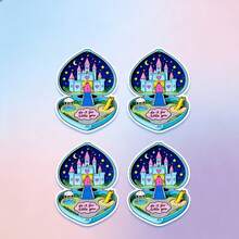 1/2/5pcs "Do It For Little You" Sticker,Cute Heart Locket Princess Castle Design, Cute Funny Durable Sticker,Girls Aesthetic Decor,Perfect For Laptop ,Notebook, Cup ,Desk ,Luggage - A - View 10