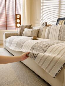 1 Stück Boho-Stil Chenille Sofakissen, Ganzjahres-Sofabezug, Sofaüberwurf, schützt das Sofa, atmosphärische Dekoration, minimalistisch & elegant, langanhaltend, haustiersicher, 1-4 Sitzer, L-förmiges Sofa, dekoratives Sofa, schützt das Sofa, dekoratives Sofa - Weiss - Übersicht 6