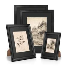 Mosearon 1pc 12x16 Photo Frame, A5 Photo Frame, A4 Poster Frame, A3 Wooden Photo Frame, Vintage Home Decor, Room Decor, Wall Decor, Gift For Friends, Made Of Artificial Board And Shatter-Resistant Organic Glass - Wooden Photo Frame - View 1