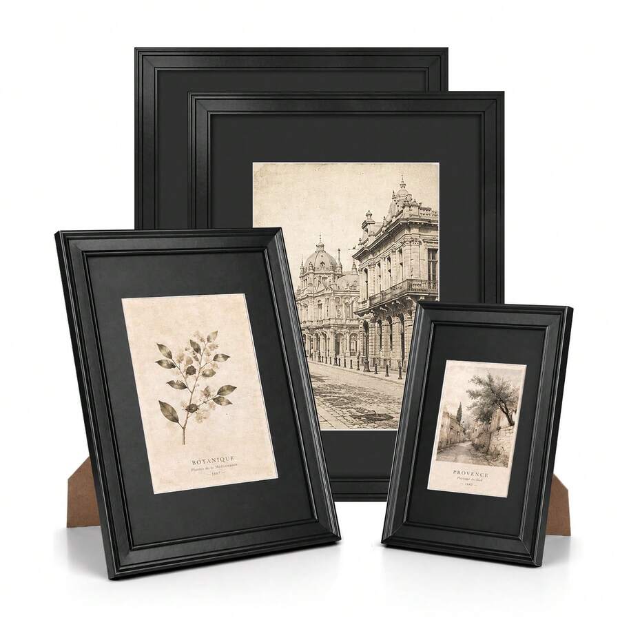 Mosearon 1pc 12x16 Photo Frame, A5 Photo Frame, A4 Poster Frame, A3 Wooden Photo Frame, Vintage Home Decor, Room Decor, Wall Decor, Gift For Friends, Made Of Artificial Board And Shatter-Resistant Organic Glass - Wooden Photo Frame - View 1