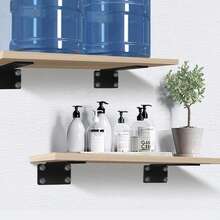 4Pcs Floating Shelf Brackets 15-25cm Heavy Duty Metal Support Wall Hanging - 15cm - View 9