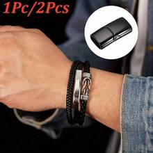 1Pc/2Pcs Magnetic Buckle, Flat Rectangular Magnetic Buckle, Inner Hole With Rounded Corners, Wrist Cord Buckle, Craft Jewelry Accessories Making Material, Jewelry & Watch Accessories > Jewelry Accessories > Bracelet Accessories, Jewelry Making Supplies Category, DIY Jewelry Accessories, Bracelet Connector Buckle - Multicolor - View 13