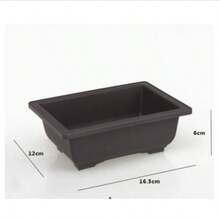 Square And Rectangular Imitation Purple Clay Planters, Bonsai Pots, Small Potted Plant Plastic Containers, Succulent Plant Pots - A - View 16