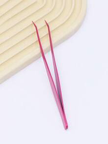 1/2 Rose Red Eyelash Tweezers, Professional Eyelash Extension Tweezers, Multiple Colors Available, Essential Beauty Tool For DIY Cluster Eyelash Makeup - Hot Pink - View 5