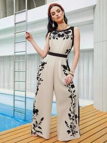 Plus Size Jumpsuits - Apricot - View 4